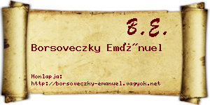 Borsoveczky Emánuel névjegykártya